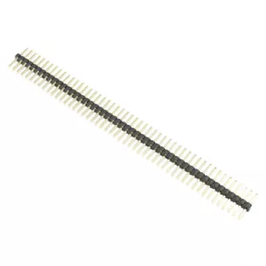 10Pcs Gold Plated 1.27mm Pitch Male Single Straight 50 Pin Header Strip Middle - Picture 1 of 4