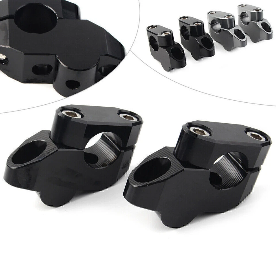 2 шт алюминиевых удлинителей для руля мотоцикла с подвижной задней панелью подъем 22 мм - Изображение 1 из 4