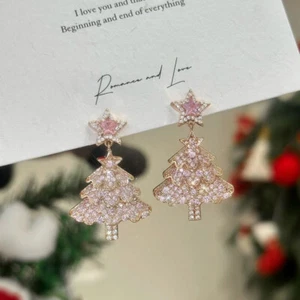 【 Christmas Series 】 Vintage Asymmetrical Earrings with Holiday Atmosphere - Picture 1 of 35