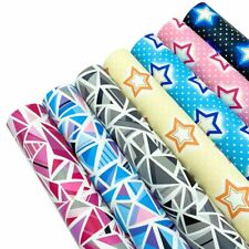  Macaroon Color Fabric Graffiti Dot Star Patterned PVC PU Leather For DIY Crafts