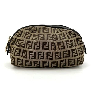 FENDI Pouch Zucca Zucchino Nylon Purse Authentic - Picture 1 of 18