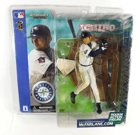 2002 McFarlane's Ichiro Rookie Action Figure Seattle Mariners Series 1 Unopened Cover