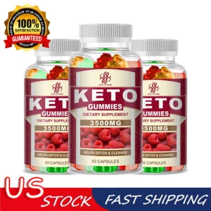 Keto ACV Gummies 3500MG Apple Cider Vinegar Weight Loss Burn Fat Slimming Gummy - Picture 1 of 13