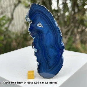 Certified blue agate slice - genuine spiritual healing crystal stone - Picture 1 of 1