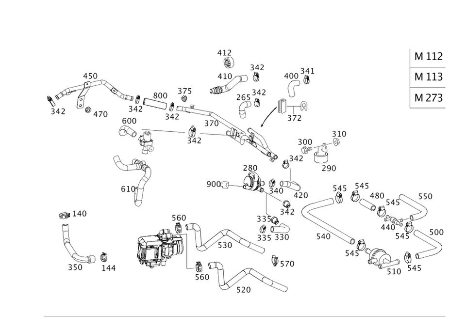 Manguera de agua caliente original Mercedes-Benz 463-506-05-35 Foto 1 de 1