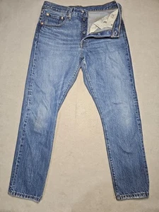 Levi's 501 Skinny BIG E Button Fly Jeans Herren 30 x28 Blau Premium 100% Baumwolle - Bild 1 von 15