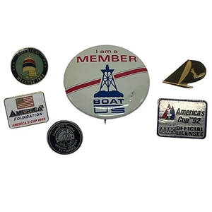 Lote de 6 prendedores de navegación Copa América 1992 1983 vintage - Imagen 1 de 6