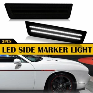 Luces de señalización LED delanteras blancas humo para Dodge Challenger 2008 2009 2010-14 - Imagen 1 de 19