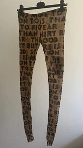 MM6 Maison Margiela Leggings Schrift Camel mesh - Bild 1 von 4