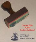Chocolate Kiss Rubber Stamp With Your Custom Address