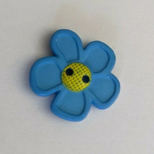 Flower Plastic Button - 20mm  / 4/5 inch - Dill Buttons (Choose Color) - Image 1 of 1
