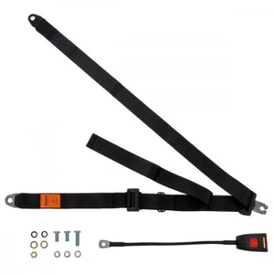 Front Static Seat Belt For Austin Maxi 1500 Hatchback 5dr 1969-1981 Black - Picture 1 of 6