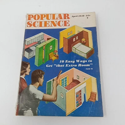 Популярная наука апрель 1948 10 способов получить дополнительную комнату верблюд объявление винтажный журнал - Изображение 1 из 4