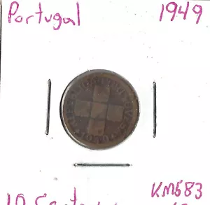 Coin Portugal 10 Centavos 1949 KM583 - Picture 1 of 3