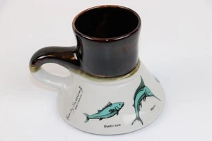 Bearly Surviving Porcelain Glazed Shark Marlin Fish Coffee Mug California USA - Picture 1 of 9