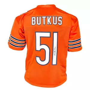 Dick Butkus Signed Chicago Orange Football Jersey (JSA) - Picture 1 of 3