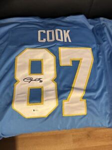 JARED COOK Signed Los Angeles Chargers Custom Jersey (Beckett Witness COA)