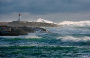 Fotokunst Fototapete - LEUCHTTURM - (6481) - VLIES - Tapete - Große Welle Schaum XXL - Bild 1 von 1