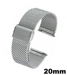 FIREFOX Mesh Uhrenarmband 20mm Edelstahl Herren Milanaise Schnellwechselfunktion - Bild 1 von 8
