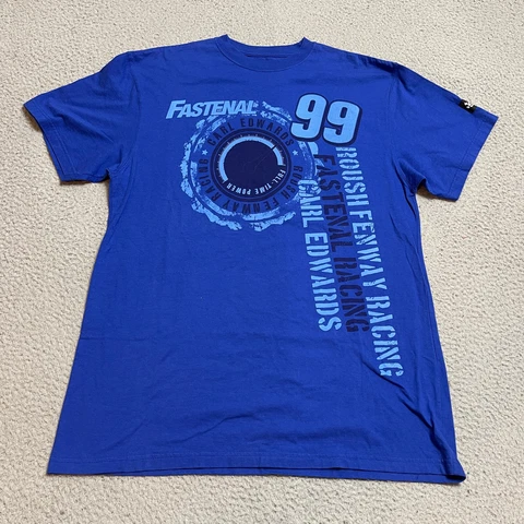 Chase Authentics Carl Edwards Nascar Shirt Mens Large Blue Racing Casual 99 Cover