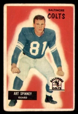 1955 Bowman Football #107 Art Spinney GD *f1 - Image 1 of 2
