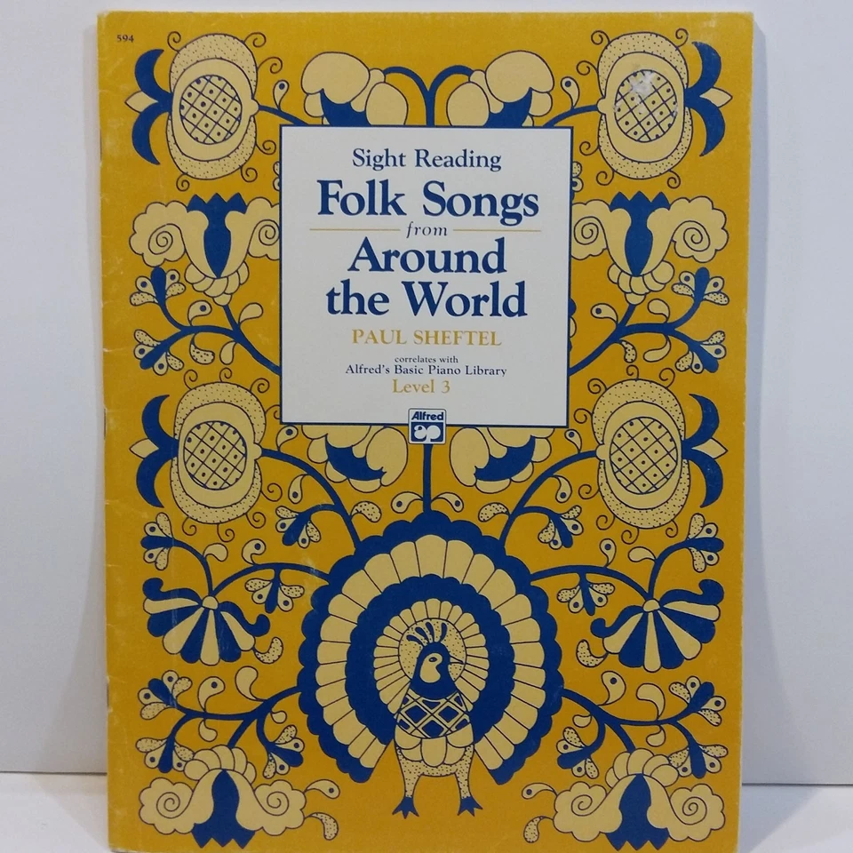 Folks Songs From Around The World Sight readings Level 3 Piano Tab Music Book - Image 1 of 3