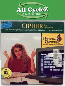 CIPHER for Windows Vintage Puzzle Game 3 1/2" Disk Format - Picture 1 of 3