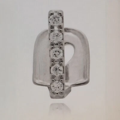 Parrilla de dientes de barra vertical con circonita cúbica - Tapa Hip Hop Bling - Vendedor de EE. UU. Foto 1 de 4