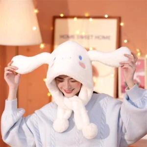 My Melody Kuromi Cinnamoroll Pochacco Plush Hat Winter Ear Protection Hats Cap - Picture 1 of 18