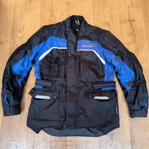 G-Mac Urban Armour Pilot Winter Motorbike Jacket Black Blue Size Mens Large - Picture 1 of 12