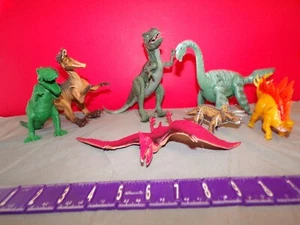 Unique Realistic Dinosaur Figures Toys T-REX Larger Assorted Sizes LOT OF 7 - Picture 1 of 7