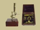 Vintage Gould - Type Microscope - Early 1800s - Mahogany Case - Take a L@@K !!!