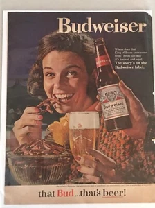 1964 Budweiser Vintage Print Ad  Where does the King of Beers taste come from?   - Picture 1 of 1