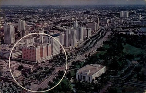 Miami,FL Aerview of Miami 1960 Florida Postcard - Picture 1 of 2