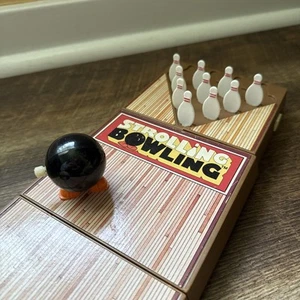 Vintage Tomy STROLLING BOWLING Game with Wind-Up Bowling Ball BALL PARTIAL WORKS - Picture 1 of 4