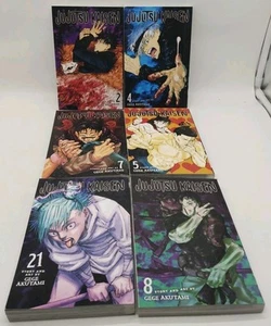 Lot Of 6 Jujutsu Kaisen Paperback Manga - Picture 1 of 7