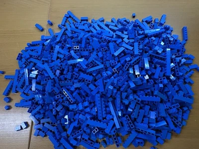Lego Steine 1x1 1x2 1x3 1x4 1x6 1x8 1x10 blau 1,7kg super Zustand - Bild 1 von 4