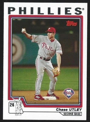 2004 Topps #468 Chase Utley Baseball Card - Philadelphia Phillies - Image 1 of 2