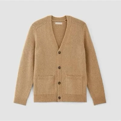 Everlane Men’s Beige Alpaca Merino Wool Cardigan With Buttons - Image 1 of 4