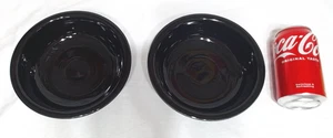 VINTAGE FIESTA WARE SCHÜSSELN SCHWARZ 7" SET 2, MÜSLI ODER SUPPE FASST 16 OZ, USA - Bild 1 von 5