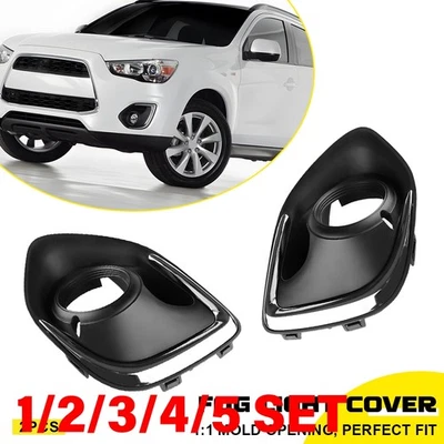 前雾灯保护套 边框驱动器和乘客 适用于 2013 - 15 三菱 RVR 1-5SET — 第 1/4 张图片