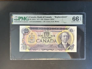 1971 Bank of Canada 10 $ BC-49dA ERSATZ PMG-66 EPQ - Bild 1 von 2
