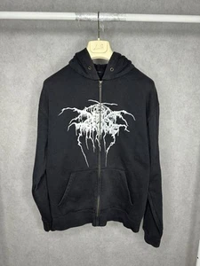 Darkthrone Transilvanian Hunger Band Zip Hoodie Logo Black Size M - Picture 1 of 9