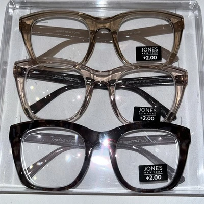 Jones New York Mujer Gafas de Lectura Pack de 3 Rosa Gris + 2.00 Foto 1 de 4