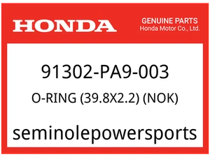 Honda OEM Part 91302-PA9-003 O-RING (39.8X2.2) (ARAI) - Bild 1 von 1