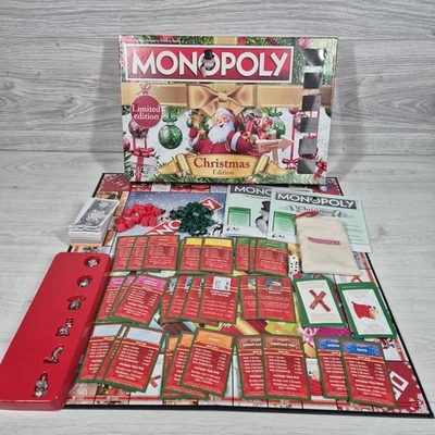 Christmas Monopoly Board Game Limited Edition 2017 100% Complete Retired  - Image 1 of 4