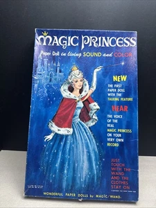 Muñeca de papel Magic Princess 1964 de colección ropa incompleta falta disco y varita rara - Imagen 1 de 10