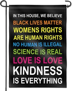 Anley In This House We Believe Garden Flags Double Sided Premium Garden Flag - Picture 1 of 6