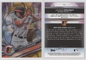 2022 Bowman's Best Top Prospects Gold Lava Refractor /75 Jackson Holliday #TP-2