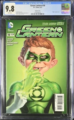 Green Lantern #19 2013 DC CGC 9.8 1:10 MAD Variant Cover - ONLY 12 in the WORLD! - Image 1 of 4